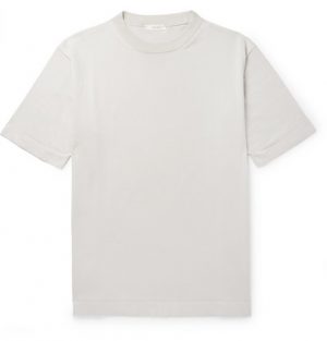 The Row - Roger Silk and Cotton-Blend T-Shirt - Men - Gray The Row - Roger Silk and Cotton-Blend T-Shirt - Men - Gray