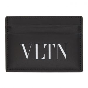 Valentino Black Valentino Garavani VLTN Card Holder Valentino Black Valentino Garavani VLTN Card Holder