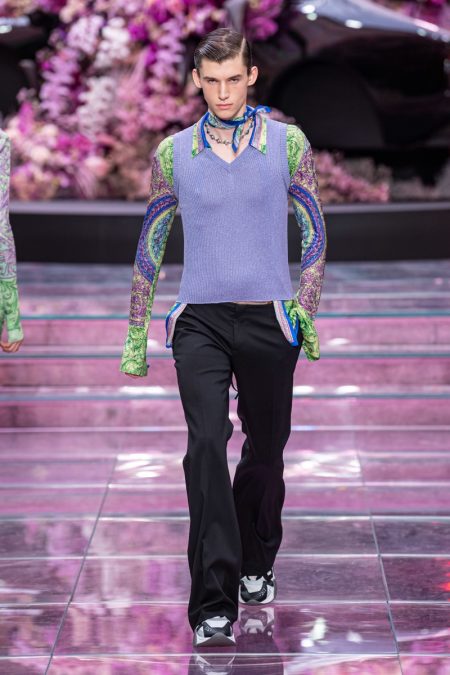 The Prodigy Frontman Keith Flint Serves as Muse for Versace Spring '20 Collection