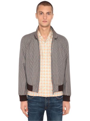 Wool & Mohair Check Bomber Jacket Wool & Mohair Check Bomber Jacket