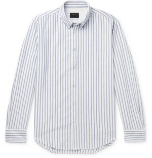 rag & bone - Fit 2 Tomlin Slim-Fit Button-Down Collar Striped Cotton Shirt - Men - White rag & bone - Fit 2 Tomlin Slim-Fit Button-Down Collar Striped Cotton Shirt - Men - White
