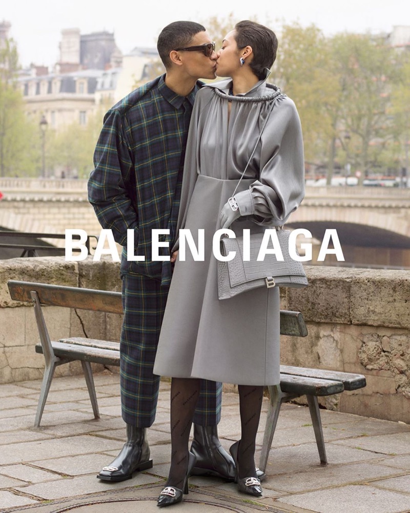 Kelvin Dupres and Ariana Simone appear in Balenciaga's fall-winter 2019 campaign.