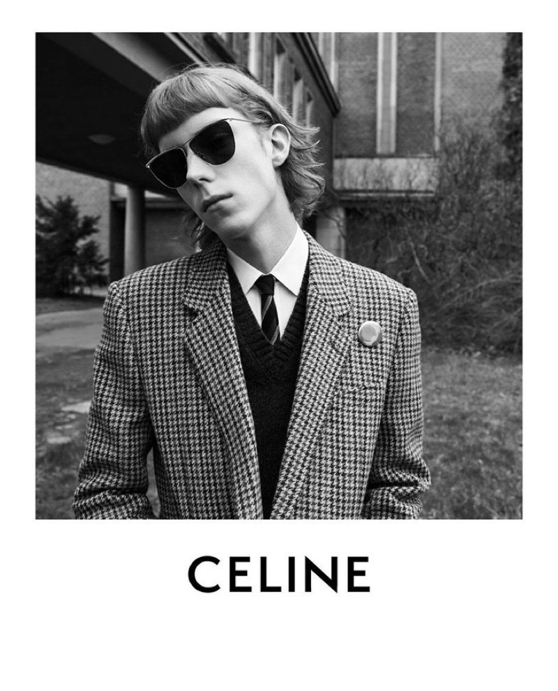 Niall Walker appears in Celine's fall-winter 2019 men's campaign.