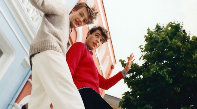 Models Finnlay Davis and Adrien Sahores front Church's fall-winter 2019 campaign.
