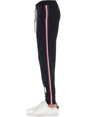 Cotton Sweatpants W/4 Bar Stripe Cotton Sweatpants W/4 Bar Stripe