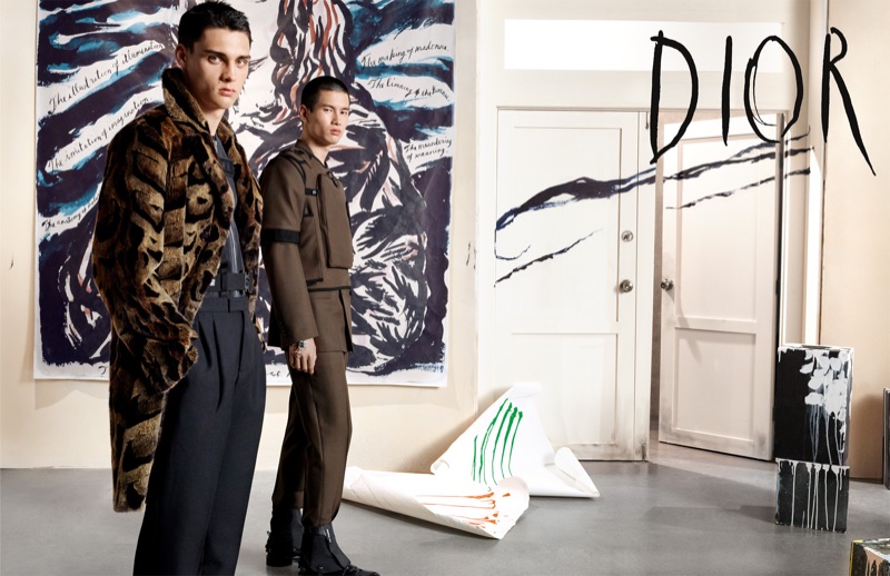 Steven Meisel photographs Ludwig Wilsdorff and Kohei Takabatake for Dior Men's fall-winter 2019 campaign.