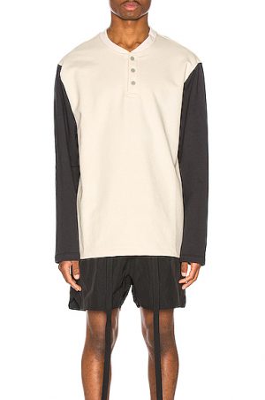 Fear of God Long Sleeve Henley in Neutral. - size XS (also in S,M,L,XL) Fear of God Long Sleeve Henley in Neutral. - size XS (also in S,M,L,XL)