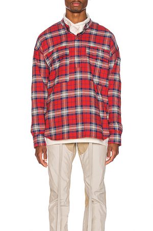 Fear of God Pullover Henley in Red. - size M (also in S,L) Fear of God Pullover Henley in Red. - size M (also in S,L)