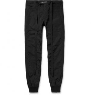 Fear of God - Tapered Belted Quilted Nylon Trousers - Men - Black Fear of God - Tapered Belted Quilted Nylon Trousers - Men - Black