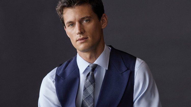 Garrett Neff Dons Elegant Tailoring for Massimo Dutti