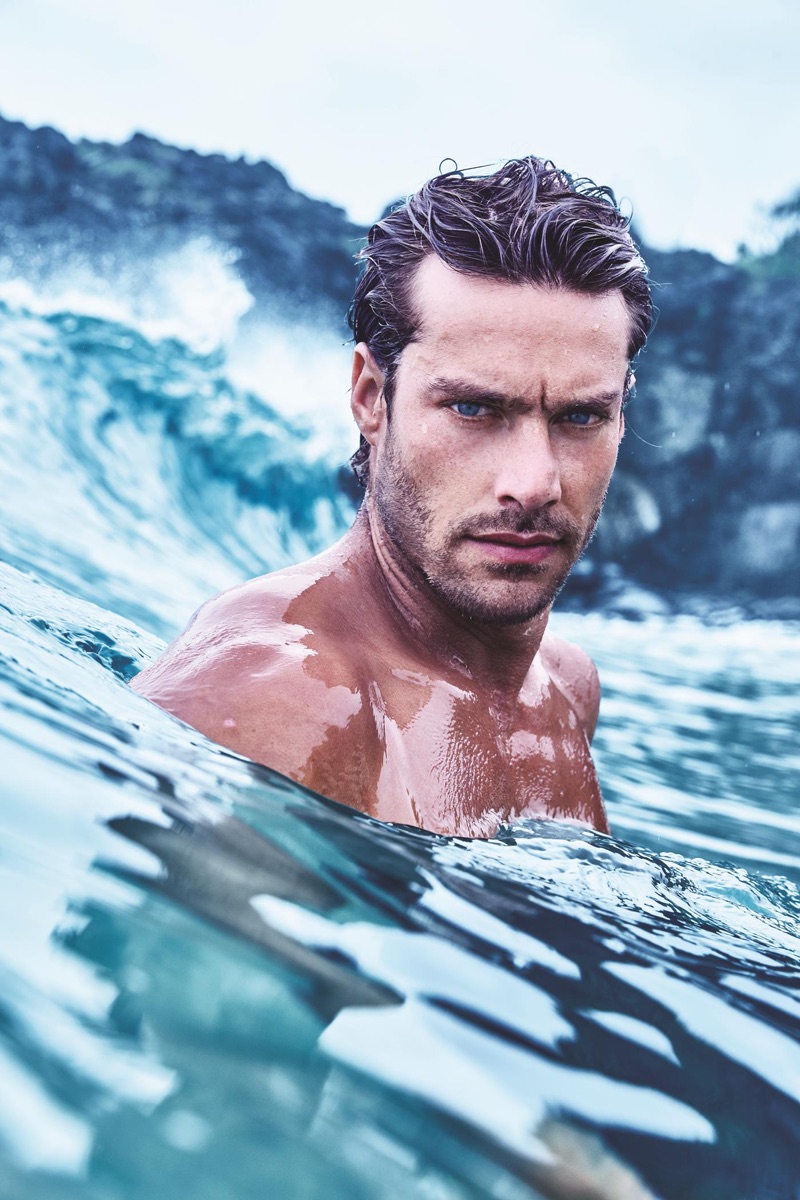 Front and center, Gonçalo Texeira appears in Avon's Musk Marine fragrance campaign.