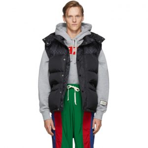 Gucci Black Down GG Vest Gucci Black Down GG Vest