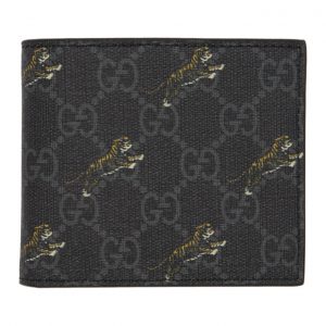 Gucci Black GG Supreme Tiger Wallet Gucci Black GG Supreme Tiger Wallet
