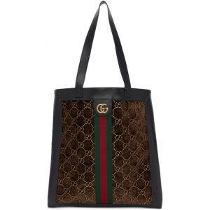 Gucci Brown Velvet GG Tote Gucci Brown Velvet GG Tote