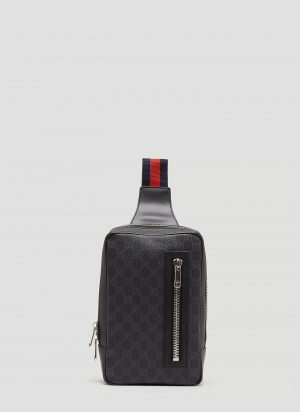 Gucci GG Supreme Web Belt Cross Body Bag in Black size One Size Gucci GG Supreme Web Belt Cross Body Bag in Black size One Size