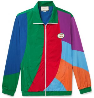 Gucci - Logo-Appliquéd Colour-Block Nylon Track Jacket - Men - Multi Gucci - Logo-Appliquéd Colour-Block Nylon Track Jacket - Men - Multi
