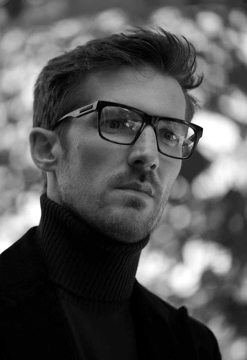 Donning glasses, Gwilym Lee poses for Tod's fall-winter 2019 men's campaign.