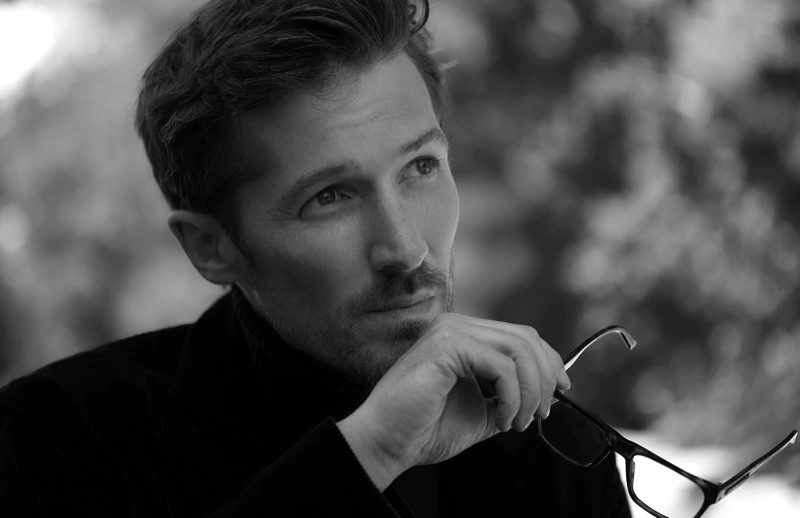 Welsh actor Gwilym Lee is captured behind the scenes for Tod's fall-winter 2019 campaign.