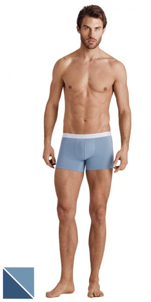 HANRO Cotton Essentials Boxer Briefs 2-Pack - Midnight/lake S - 73078 HANRO Cotton Essentials Boxer Briefs 2-Pack - Midnight/lake S - 73078