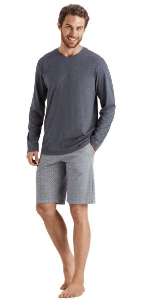 HANRO Night & Day L/SLV Shirt - Enigma Melange XXL - 75431 HANRO Night & Day L/SLV Shirt - Enigma Melange XXL - 75431