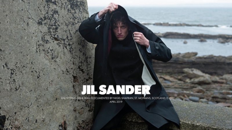 Hal Haines stars in Jil Sander's fall-winter 2019 men's campaign.