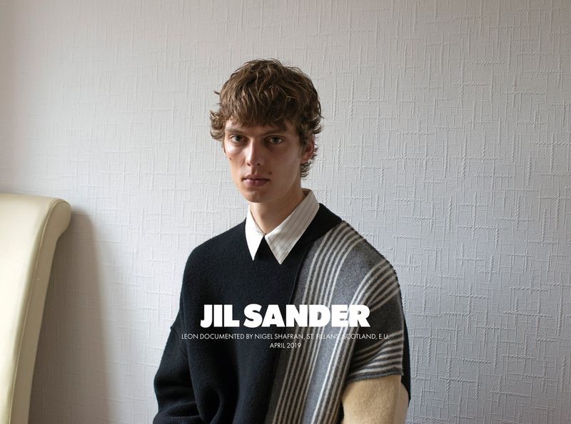 Leon Dame appears in Jil Sander's fall-winter 2019 men's campaign.