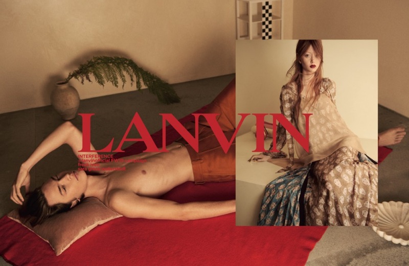 Freek Iven and Sara Grace Wallerstedt star in Lanvin's fall-winter 2019 campaign.