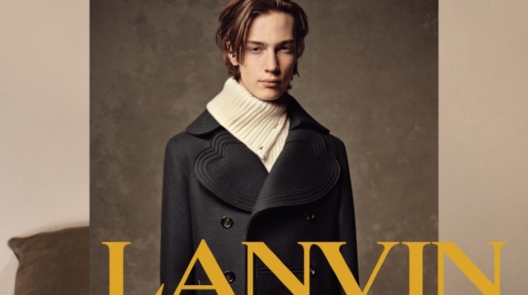 Model Freek Iven appears in Lanvin's fall-winter 2019 campaign.