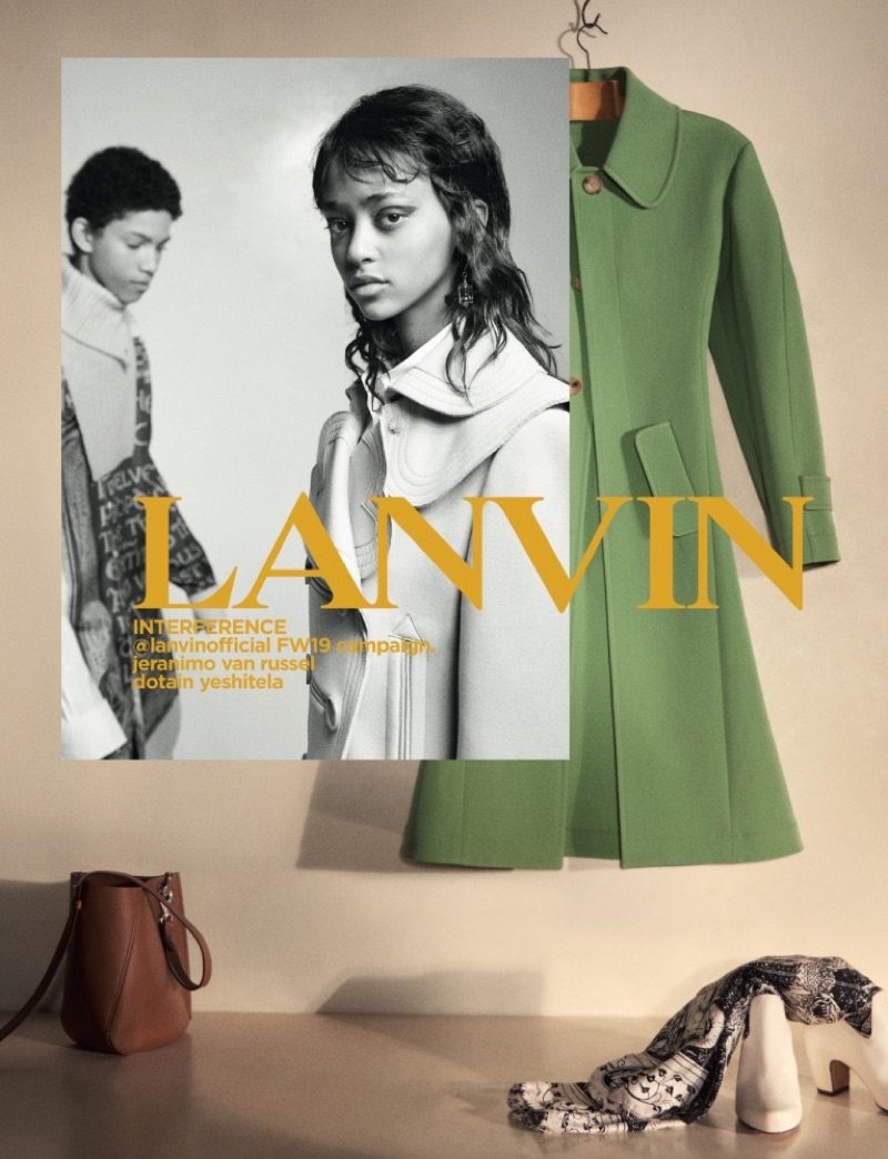 Jeranimo van Russel and Dotain Yeshitela come together for Lanvin's fall-winter 2019 campaign.