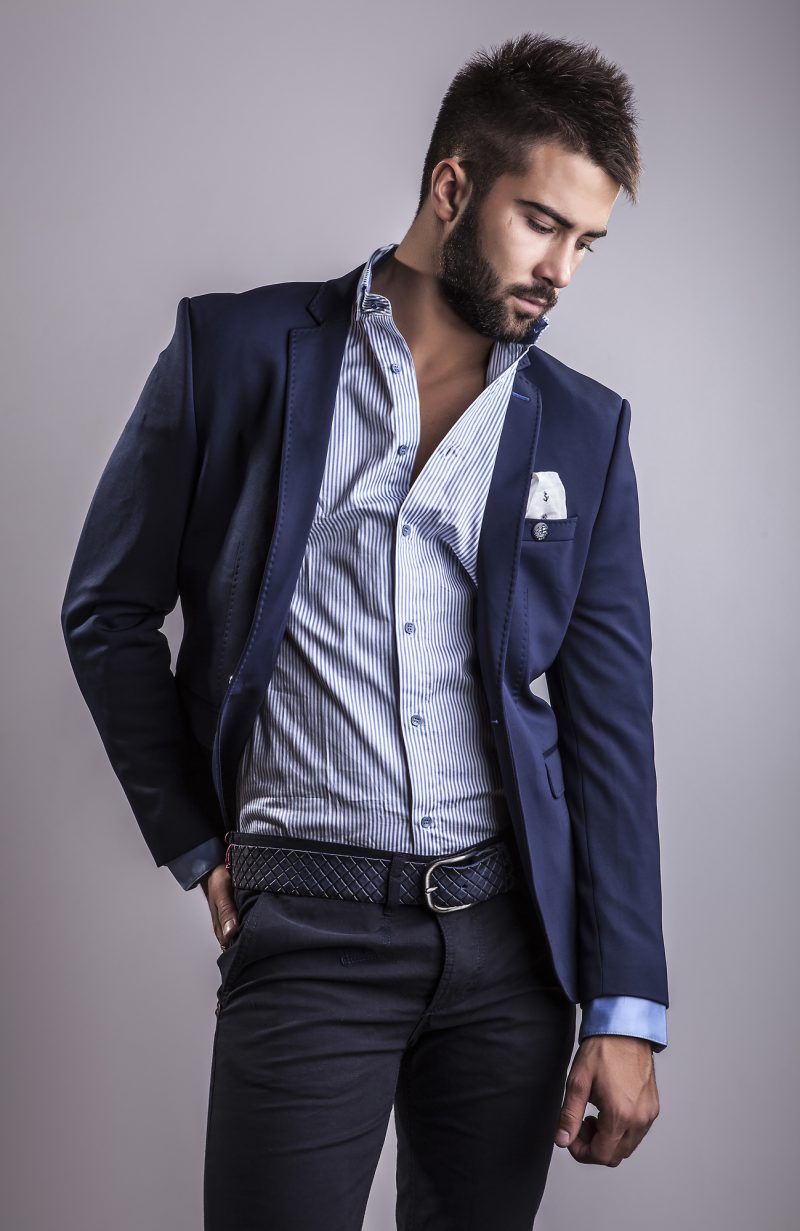 Male Model Mens Modern Suit Style
