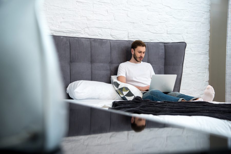 Man Bedroom Laptop