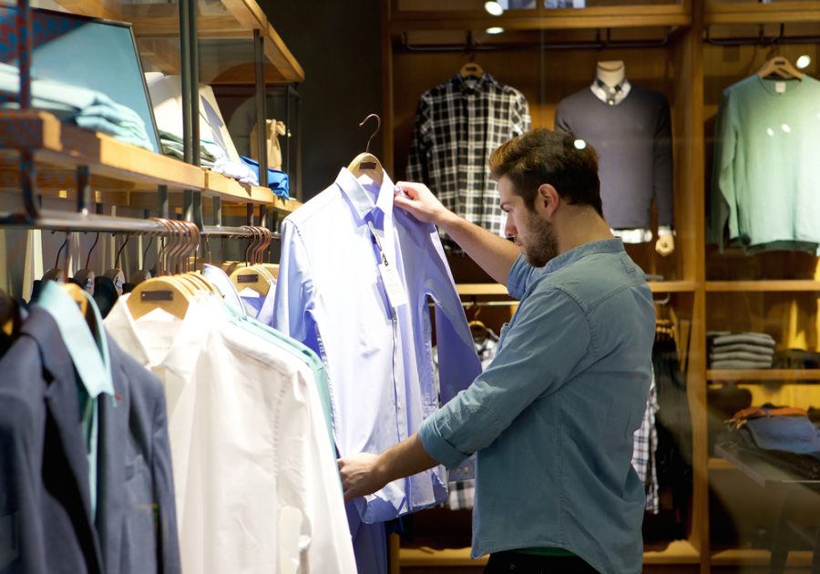 Man Shopping in Store Man Shopping in Store