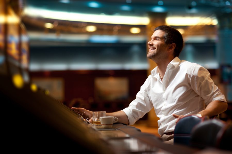 Man White Shirt Casino