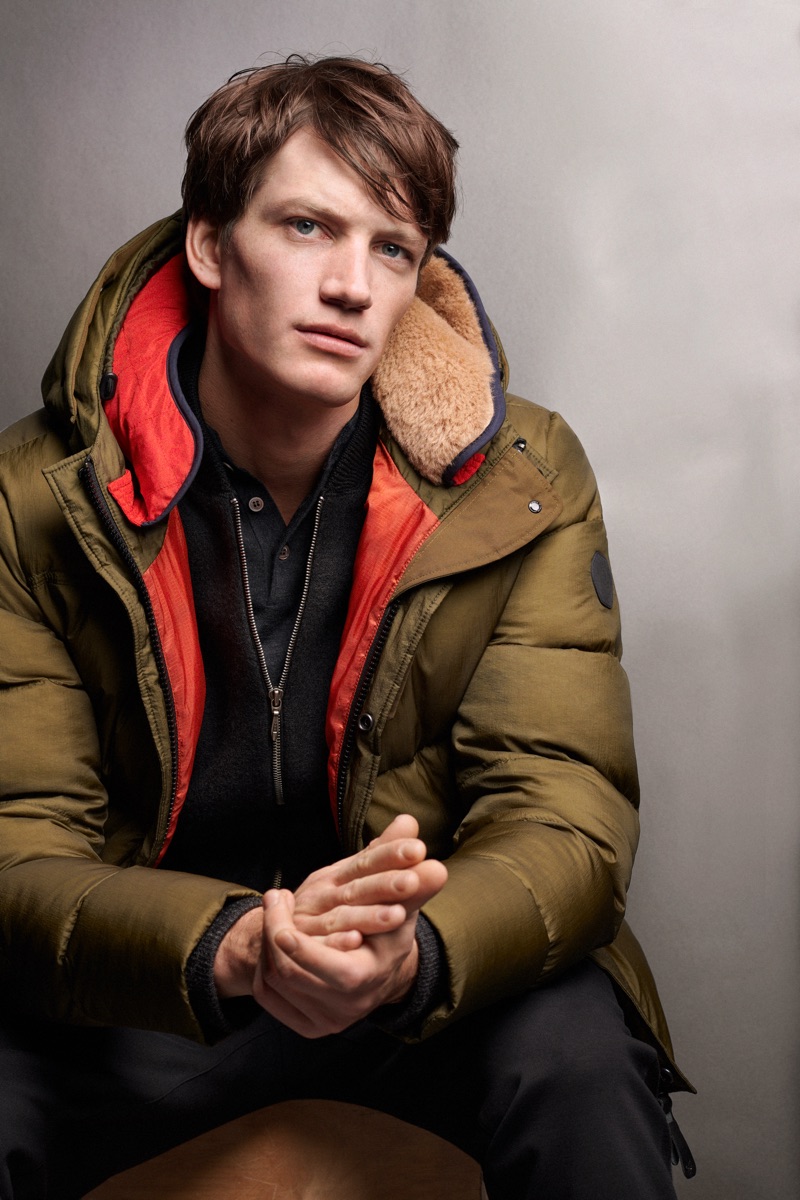 Ready for the cold, Florian Van Bael sports a puffer jacket by Marc O'Polo.