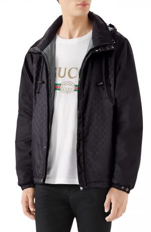Men's Gucci Windbreaker, Size 46 EU - Black Men's Gucci Windbreaker, Size 46 EU - Black