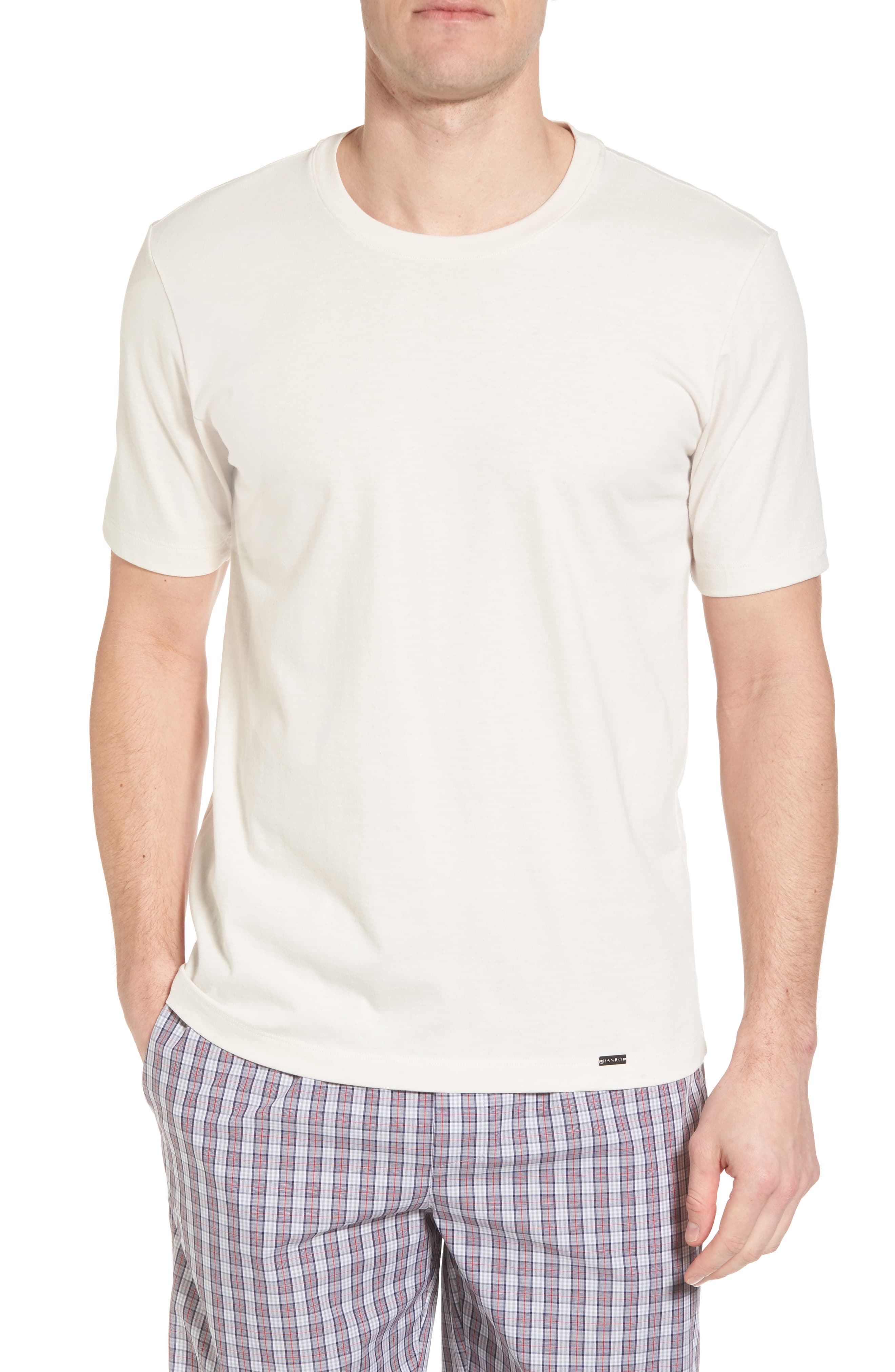 Men’s Hanro Living Crewneck T-Shirt, Size Large – Grey | The Fashionisto