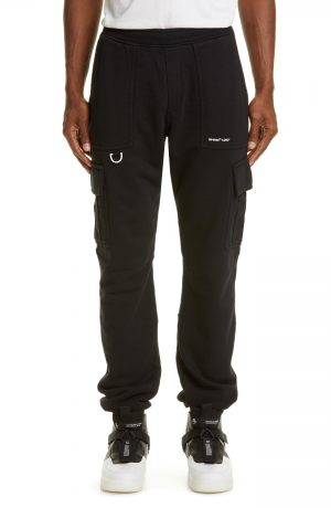 Men's Off-White Logo Cargo Sweatpants Men's Off-White Logo Cargo Sweatpants