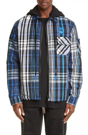 Men's Off-White Relaxed Fit Padded Flannel Shirt Men's Off-White Relaxed Fit Padded Flannel Shirt