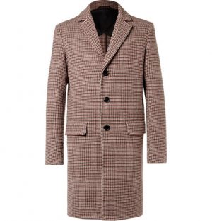 Mr P. - Houndstooth Virgin Wool Coat - Men - Camel Mr P. - Houndstooth Virgin Wool Coat - Men - Camel