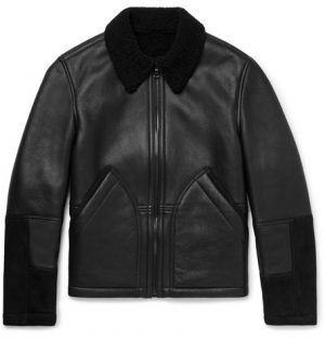 Mr P. - Shearling-Lined Leather and Suede Jacket - Men - Black Mr P. - Shearling-Lined Leather and Suede Jacket - Men - Black