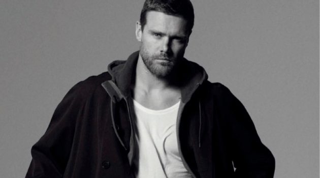Nick Youngquest Dons Black Fashions for Spanish GQ