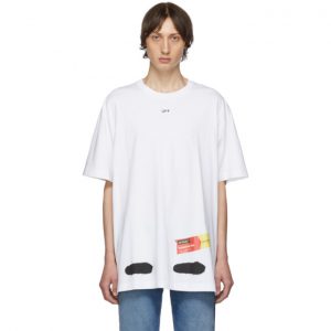 Off-White SSENSE Exclusive White Incomplete Spray Paint T-Shirt Off-White SSENSE Exclusive White Incomplete Spray Paint T-Shirt