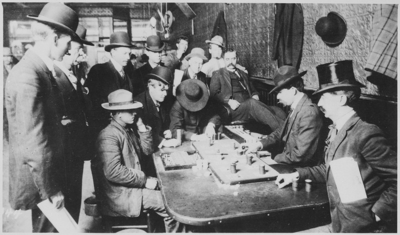 Gambling at the Orient Saloon in Bisbee, Arizona, c.1900.