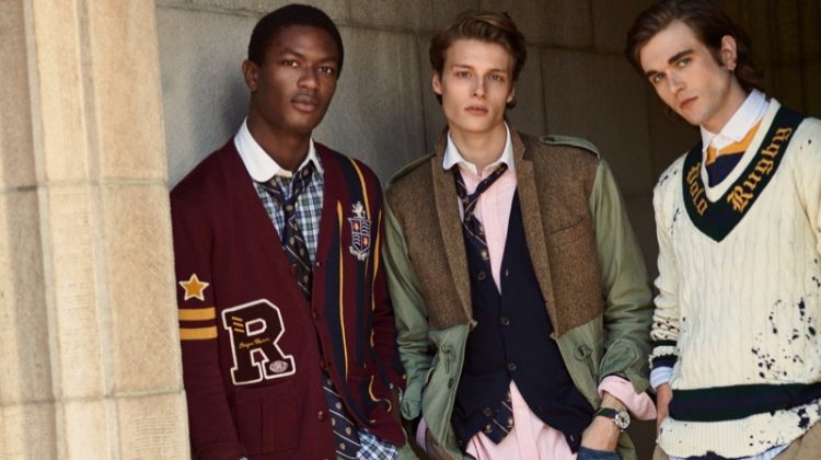 Models Hamid Onifade, Hugh Laughton-Scott, and Gabriel-Kane Day-Lewis star in POLO Ralph Lauren's pre-fall 2019 campaign.