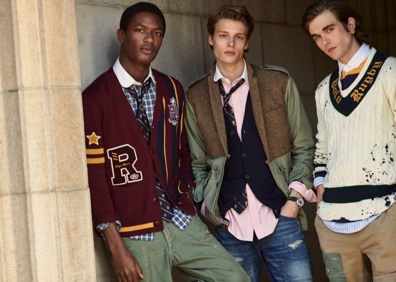 Models Hamid Onifade, Hugh Laughton-Scott, and Gabriel-Kane Day-Lewis star in POLO Ralph Lauren's pre-fall 2019 campaign.