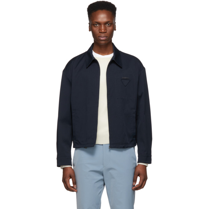 Prada Navy Twill Zip Jacket | The Fashionisto