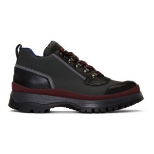 Prada Red and Grey Hybrid Hiking Boots Prada Red and Grey Hybrid Hiking Boots