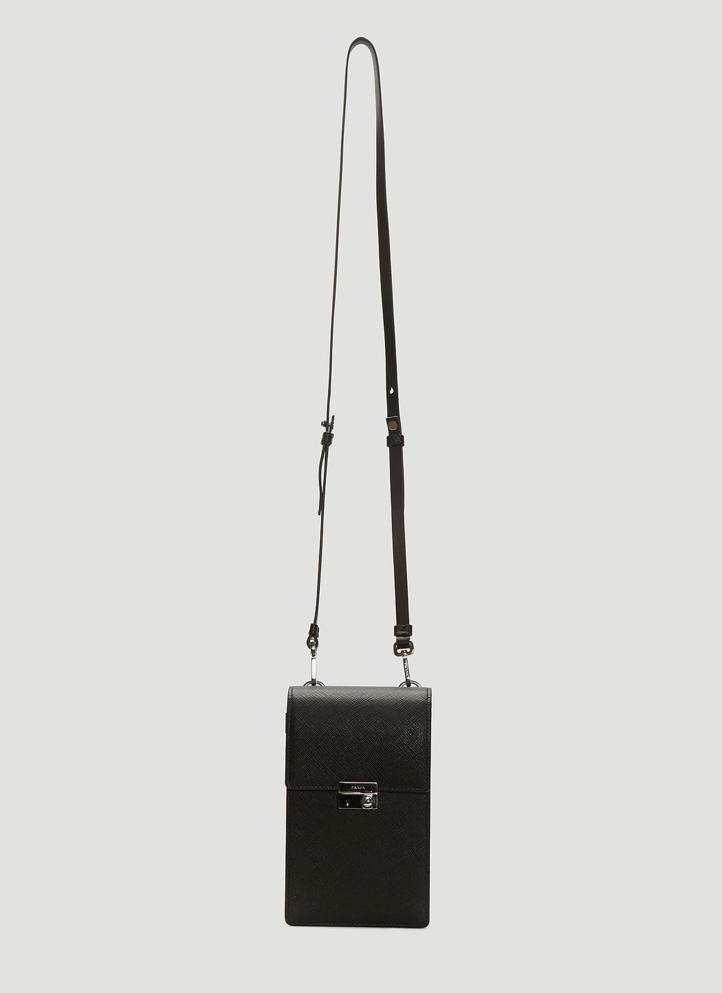 Prada Saffiano Leather Mini Bag In Black Size One