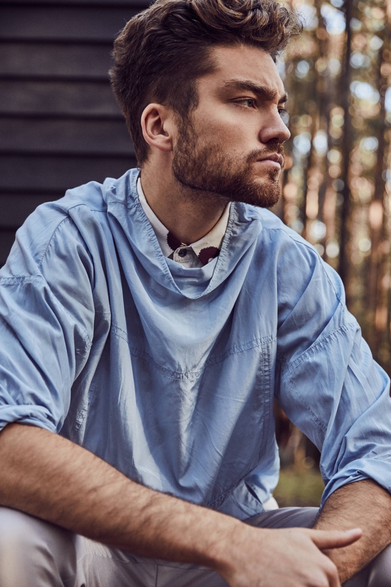 Richard wears top COS, shirt and pants Neuw.