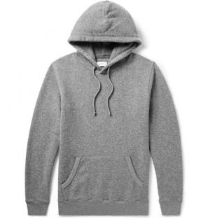 Saturdays NYC - Logo-Intarsia Mélange Brushed-Jersey Hoodie - Men - Gray Saturdays NYC - Logo-Intarsia Mélange Brushed-Jersey Hoodie - Men - Gray
